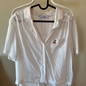 & Other Stories Cropped Cherry Shirt